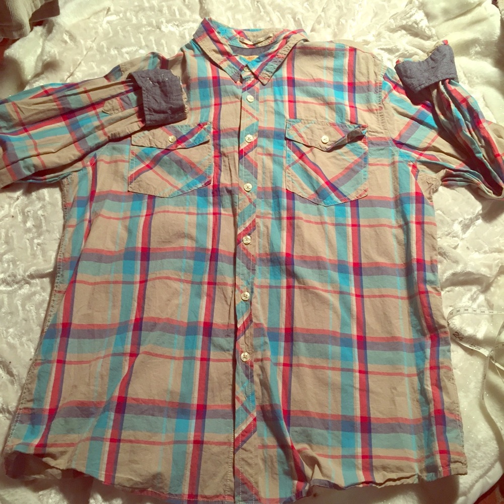 🌀21Men Plaid Button Down🌀